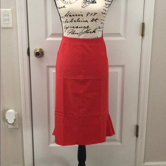 Body by Victoria Dresses & Skirts - Body by Victoria coral flared hem pencil skirt